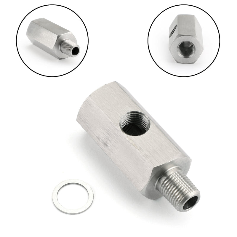 1/8 "BSPT Öldrucksensor T -Shirt zu NPT -Adapter Turboversorgungsleitungsmete