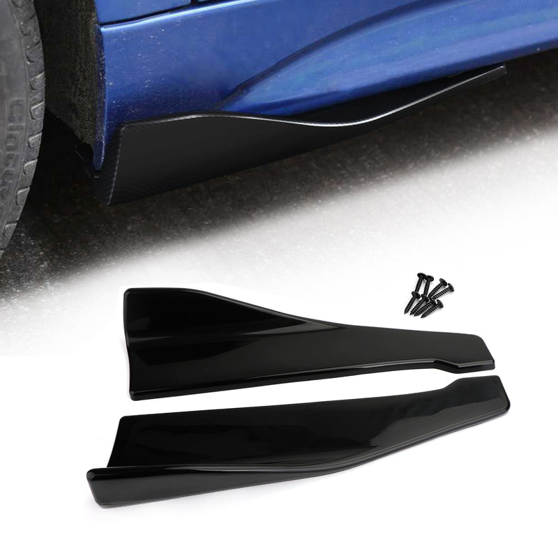 48cm Rock Spoiler Hecklippe/Seitenverlängerung Rocker Splitter Winglet Wings Schwarz Generic