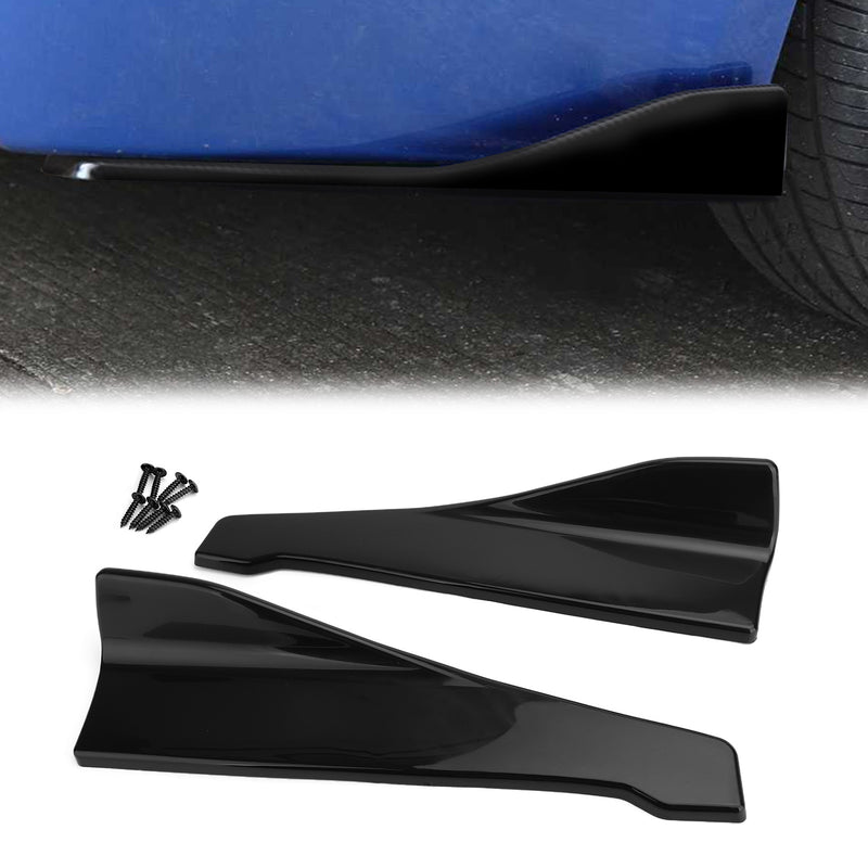 48 cm Rock Spoiler Bak Leppe/Side Extension Rocker Splitter Winglet Wings Black Generic