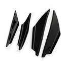 4 stk Universal Gloss Bk Bil Forkofanger Finner Body Splitter Spoiler Canards Generisk