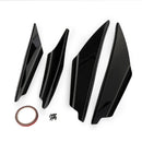 4 stk Universal Gloss Bk Bil Forkofanger Finner Body Splitter Spoiler Canards Generisk