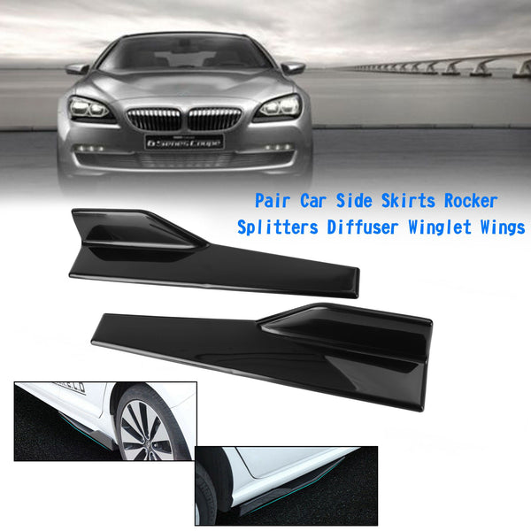 Pari 45 cm autokiilto musta sivuhame Rocker Splitter diffuusori Winglet Wings Generic