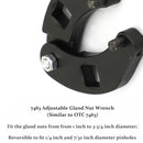 Justerbar packbox skiftnyckel 1266+7463 skiftnyckel verktygssats för hydraulcylinder Generic