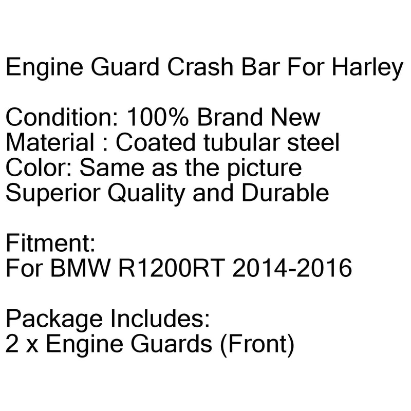 Motorschutzbügel vorne Sturzbügel beachten für BMW R 1200 RT R1200RT 2014-2016 Generic