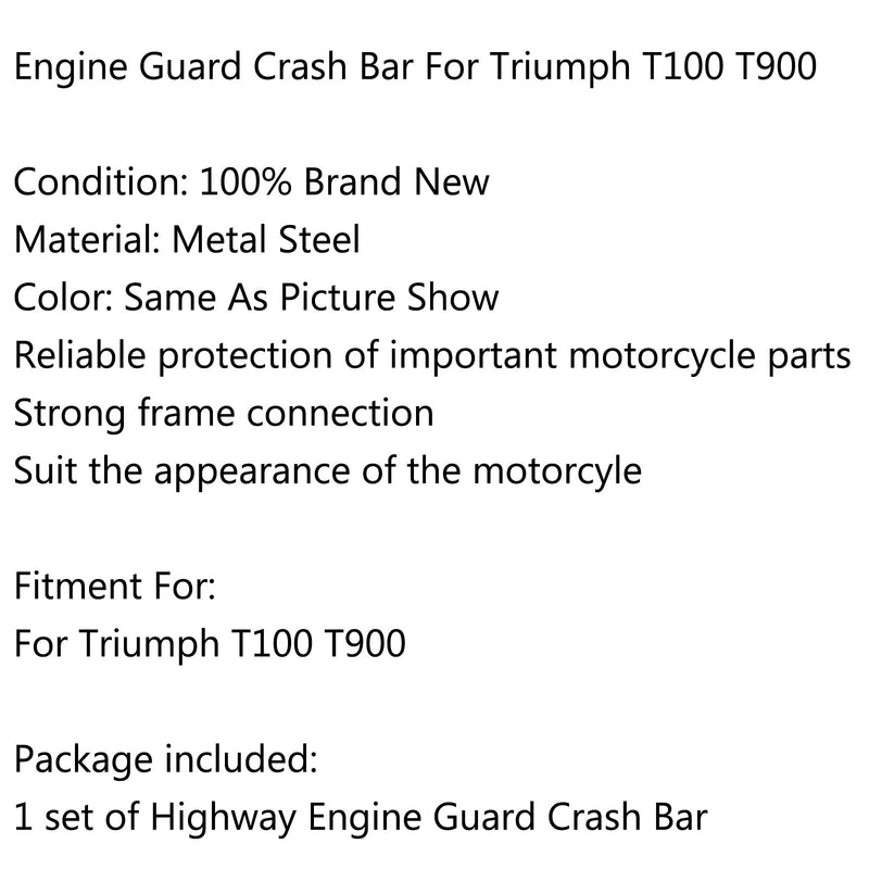Highway Motorschutz Sturzbügel für Triumph T100 T900 2009-2017 2010 Generic