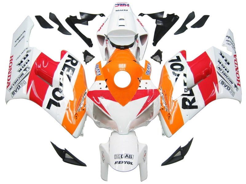 Fairings 2004-2005 Honda CBR 1000 RR Hvit Oransje Repsol Generisk