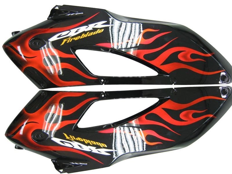 Carenados 2004-2005 Honda CBR 1000 RR negro y rojo Flame Shark genérico