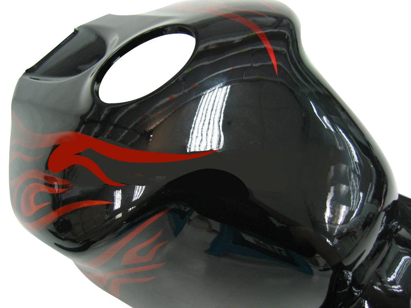 Carenados 2004-2005 Honda CBR 1000 RR negro y rojo Flame Shark genérico