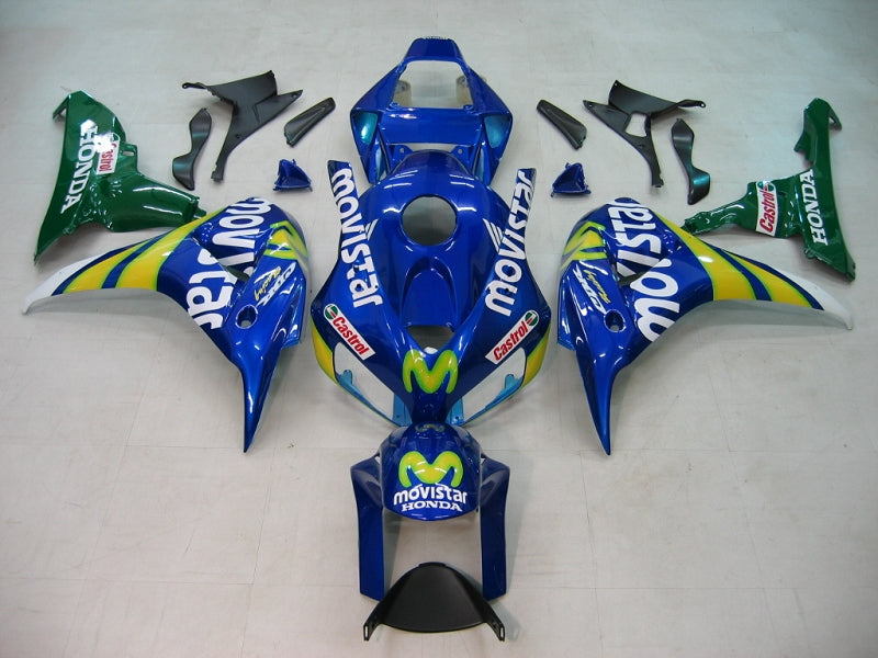 Fairings 2006-2007 Honda CBR 1000 RR Blå og Grønn Movistar Racing Generisk