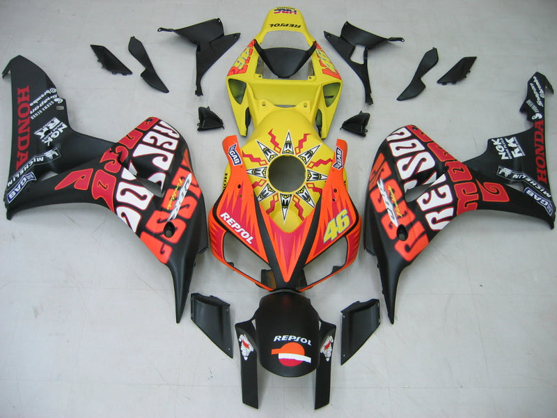 Fairings 2006-2007 Honda CBR 1000 RR Svart Gul Valentino Rossi Racing Generic