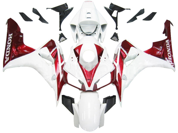 Carenagens 2006-2007 Honda CBR 1000 RR Branco e Cherry Honda Genérico