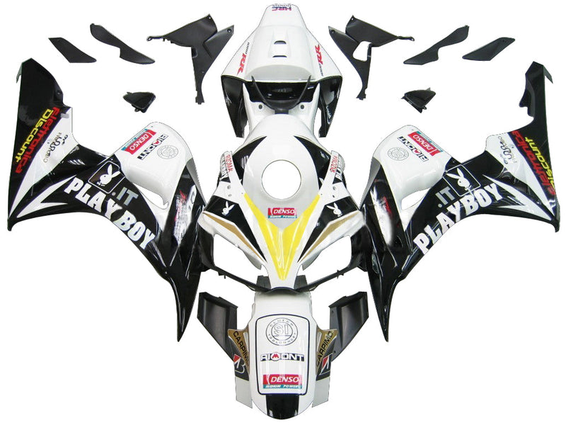 Owiewki 2006-2007 Honda CBR 1000 RR biało-czarna Playboy Racing Generic