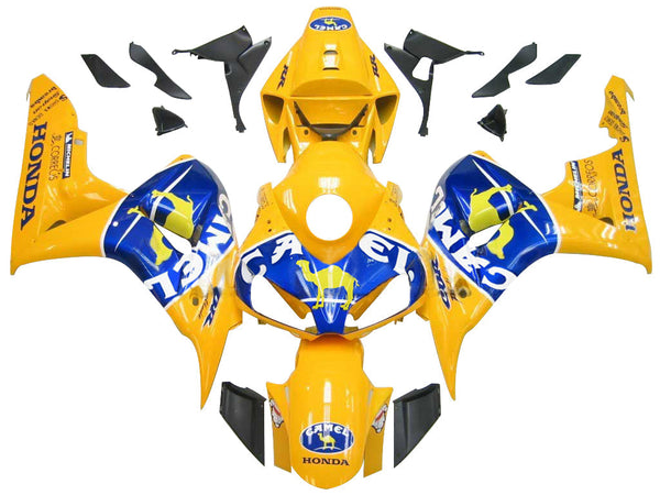 Carenagens 2006-2007 Honda CBR 1000 RR Amarelo Azul Camel Genérico