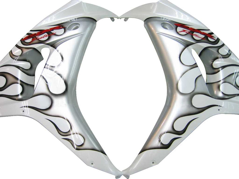 Fairings 2006-2007 Honda CBR 1000 RR White and Black Silver Flame Generic