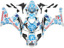 Kapotáž 2006-2007 Honda CBR 1000 RR White & Blue Floral Generic