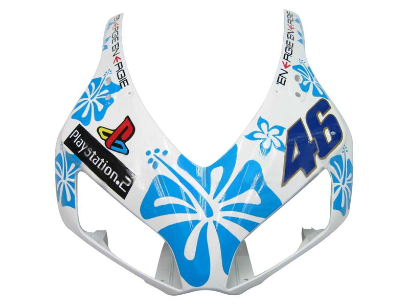 Fairings 2006-2007 Honda CBR 1000 RR White & Blue Floral Racing Generic