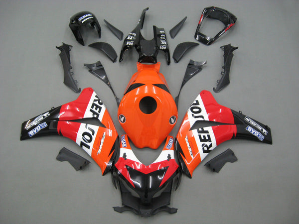 Carenagens 2008-2011 Honda CBR 1000 RR Preto Laranja Repsol Racing Generic