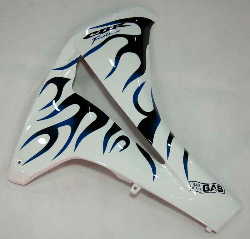 Carenados 2008-2011 Honda CBR 1000 RR Blanco y Azul Negro Llama Genérico