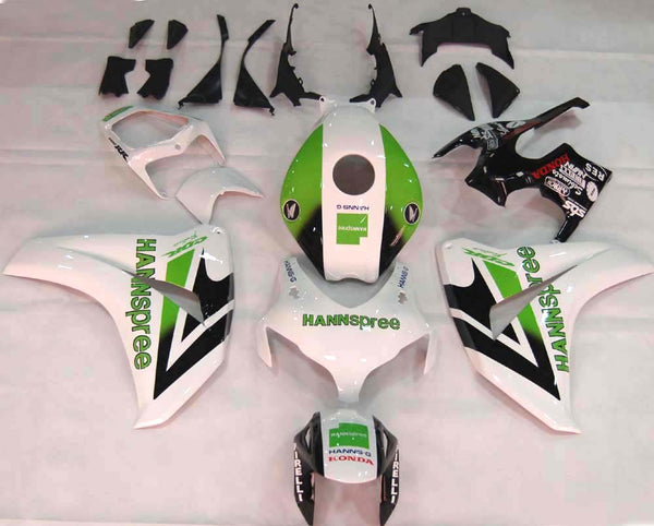 Carenagens 2008-2011 Honda CBR 1000 RR Branco Verde Hannspree Genérico