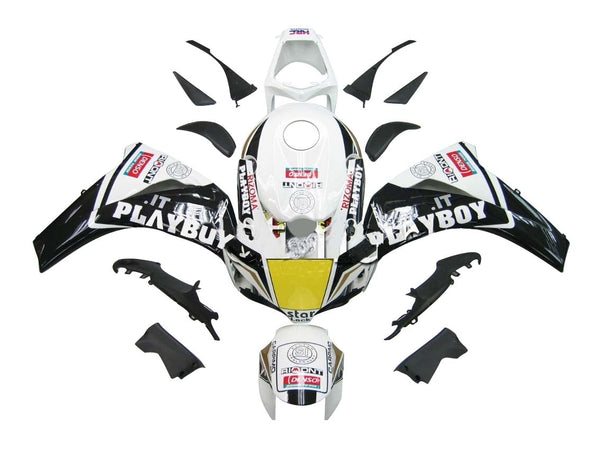 Owiewki 2008-2011 Honda CBR 1000 RR Czarny Biały Playboy Racing Generic