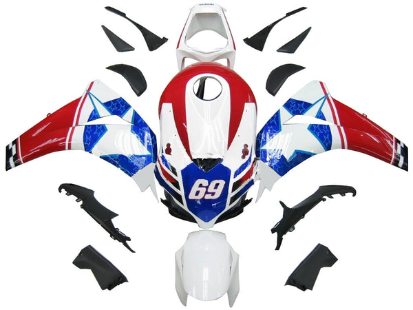 Owiewki 2008-2011 Honda CBR 1000 RR Czerwony Biały Niebieski Star Racing Generic