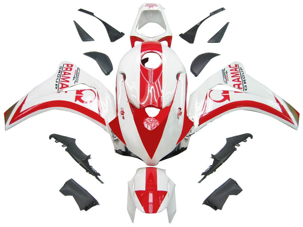 Carenados 2008-2011 Honda CBR 1000 RR blanco y rojo Pramac genérico