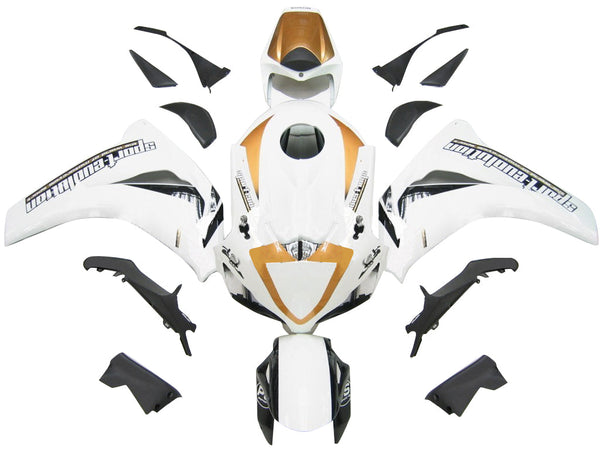 Carenados 2008-2011 Honda CBR 1000 RR Blanco y Oro Sport-Evo Racing Generic