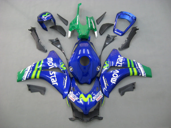 Owiewki 2008-2011 Honda CBR1000 RR Niebieski Zielony Movistar Generic