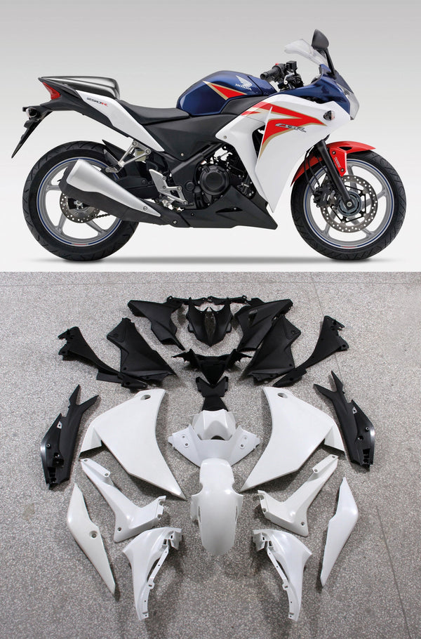 Fairings 2011-2015 Honda CBR250R HRC Vit Röd Blå Racing Generic