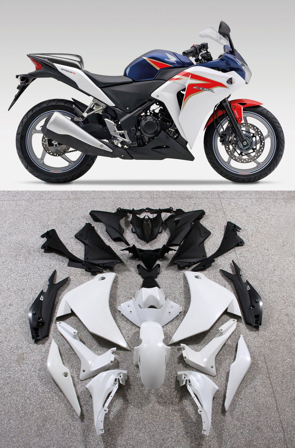 Owiewki 2011-2015 Honda CBR250R HRC Biały Czerwony Niebieski Generic