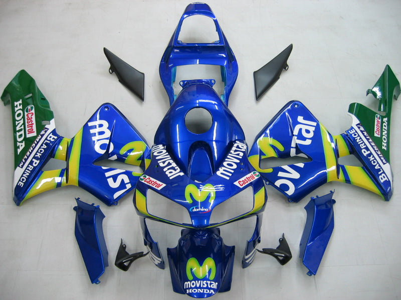 Verkleidungen 2003-2004 Honda CBR 600 RR Blau &amp; Grün Movistar Generic