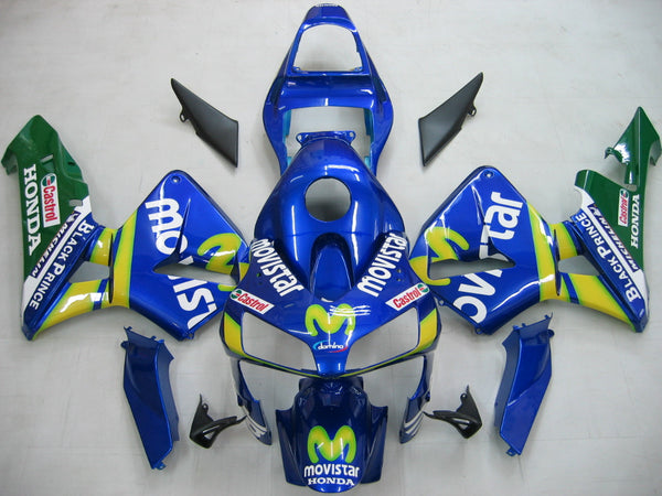 Fairings 2003-2004 Honda CBR 600 RR Blå og Grønn Movistar Racing Generisk