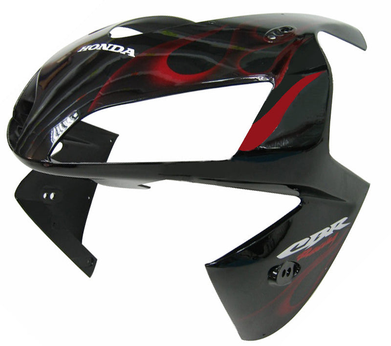 Carenados Honda CBR 600 RR 2003-2004 negro y rojo Flame Racing genérico