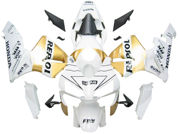 Carenados 2003-2004 Honda CBR 600 RR Blanco y Oro Repsol Racing Generic