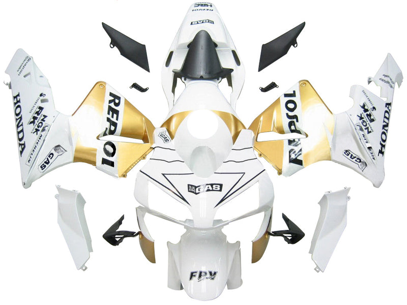 Verkleidungen 2003-2004 Honda CBR 600 RR Weiß &amp; Gold Repsol Racing Generic