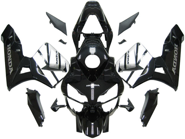 Fairings 2003-2004 Honda CBR 600 RR Black & Silver CBR Racing Generic