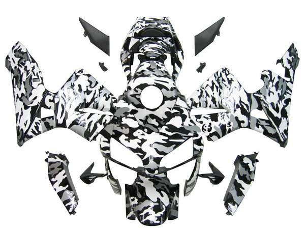 Verkleidungen 2003–2004 Honda CBR 600 RR Blk Wht Silver Camouflage Generic