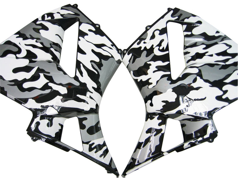 Fairings 2003-2004 Honda CBR 600 RR Blk Wht Silver Camouflage Generic