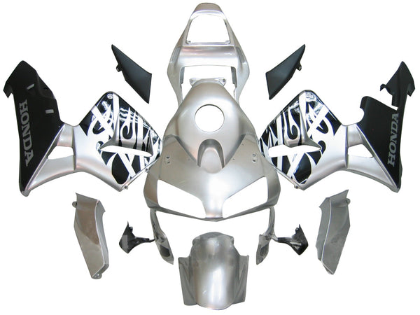 Owiewki 2003-2004 Honda CBR 600 RR Silver & Black Flame Racing Generic