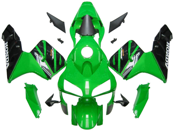 Fairings 2003-2004 Honda CBR 600 RR Green & Black CBR Racing Generic