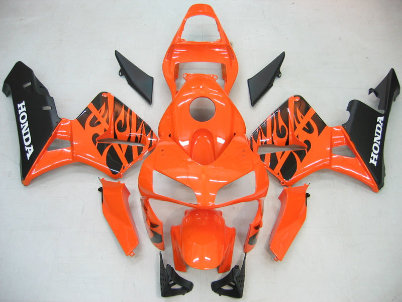 Carenados 2003-2004 Honda CBR 600 RR Naranja y Negro Llama Genérico