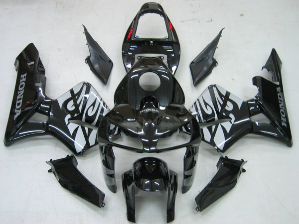 Fairings 2005-2006 Honda CBR 600 RR Black & Silver Tribal Tatoo Racing Generisk