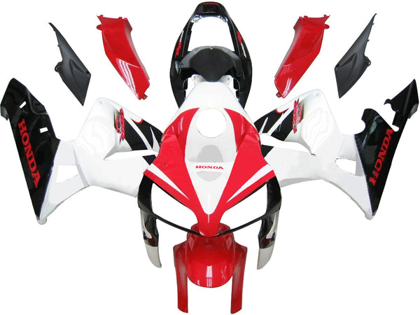 Owiewki 2005-2006 Honda CBR 600 RR Czerwony Biały Czarny CBR Racing Generic