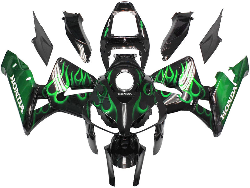 Fairings Honda CBR 600 RR Black & Green Flame Racing (2005-2006) Generic