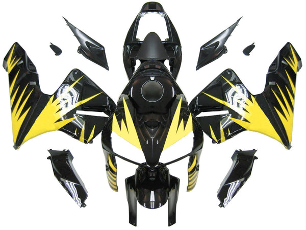 Carenados 2005-2006 Honda CBR 600 RR negro y amarillo Tribal Racing genérico