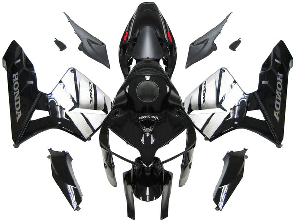 Carenados 2005-2006 Honda CBR 600 RR Negro y Plata CBR Honda Racing Generic