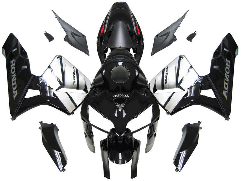 Fairings 2005-2006 Honda CBR 600 RR Black & Silver CBR Honda Racing Generic