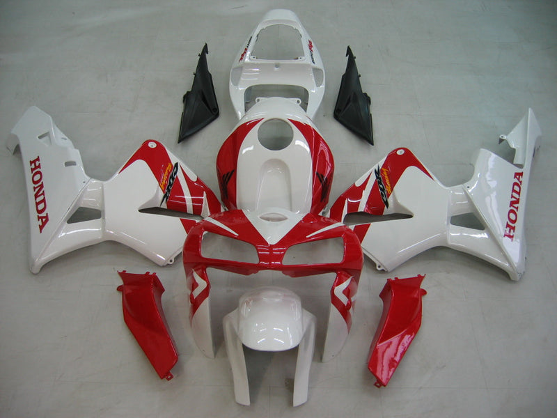 Carenagens 2005-2006 Honda CBR 600 RR Branco e Vermelho CBR Genérico