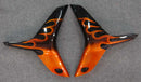 Verkleidungen 2007-2008 Honda CBR 600 RR Black &amp; Orange Flame Racing Generic