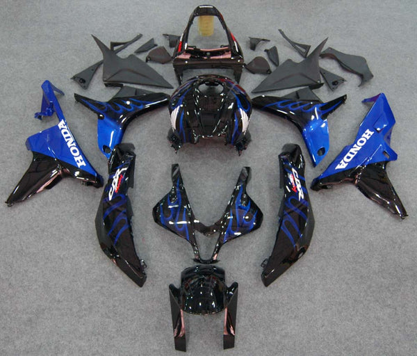 Fairings 2007-2008 Honda CBR 600 RR Black & Blue Flame Racing Generic